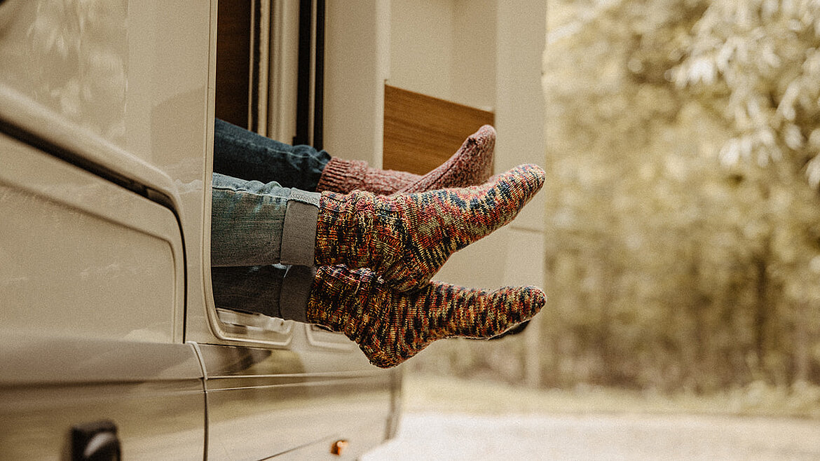 Wollsocken im Caravanurlaub