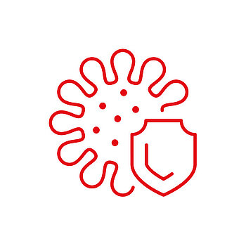 Virus und Schutzschild