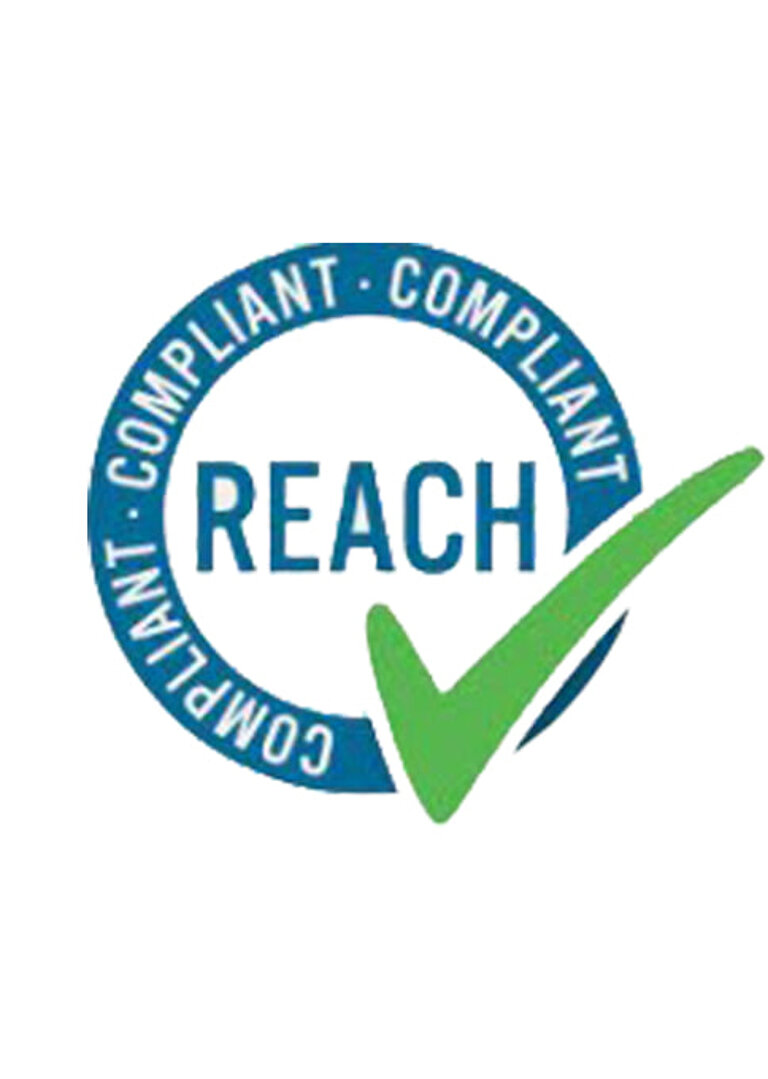 REACH-Konformitätssiegel mit grünem Häkchen