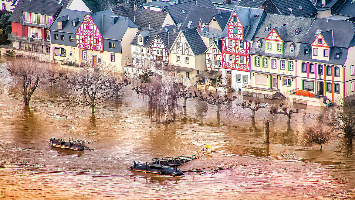 Überschwemmung Stadt