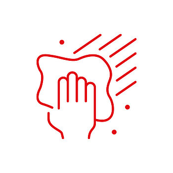 Hand beim Wischen